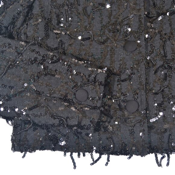 NEW ZARA SEQUIN FRINGE JACKET, MEDIUM - Picture 9 of 11